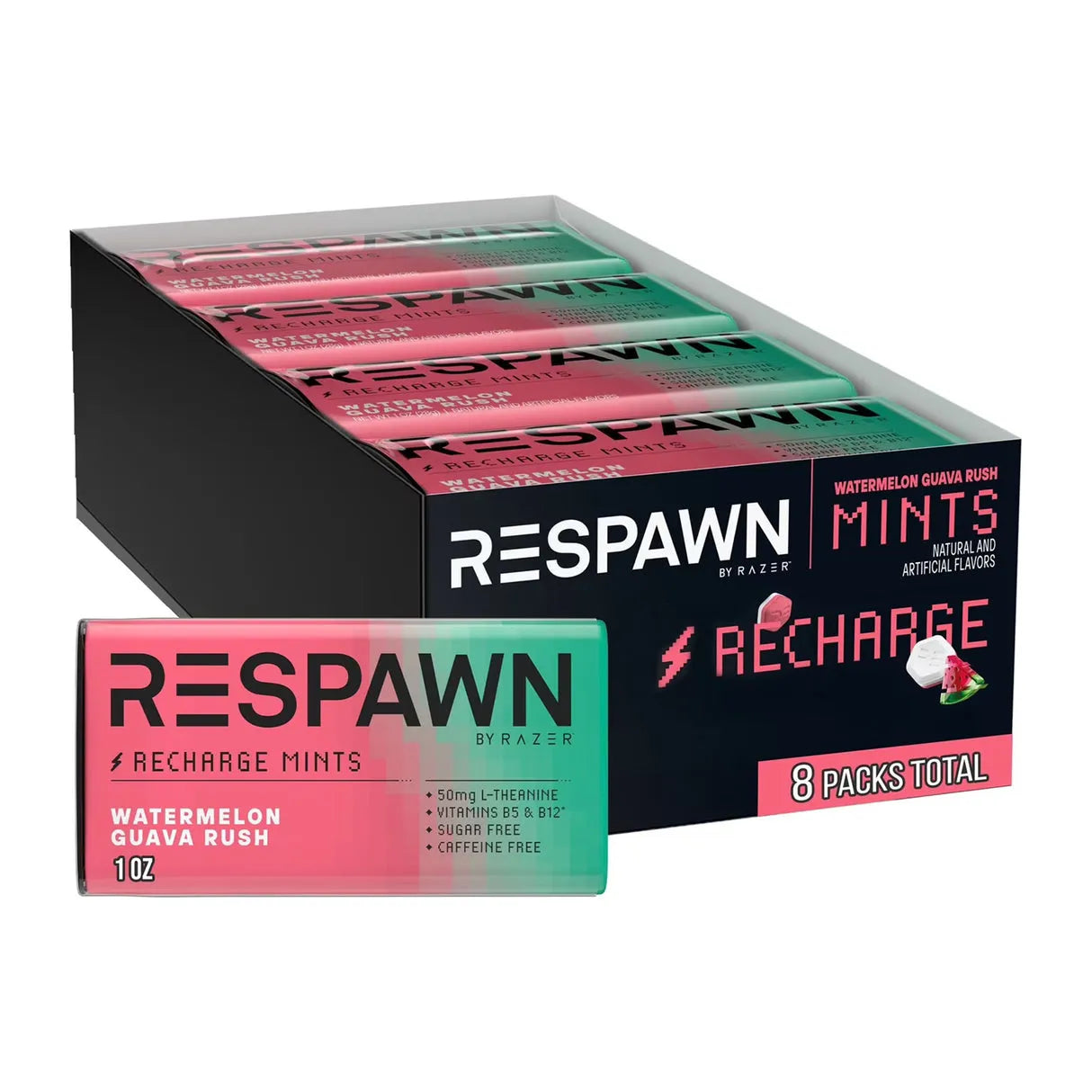 RESPAWN by RAZER Watermelon Guava Mints - 1oz - 8 Pack