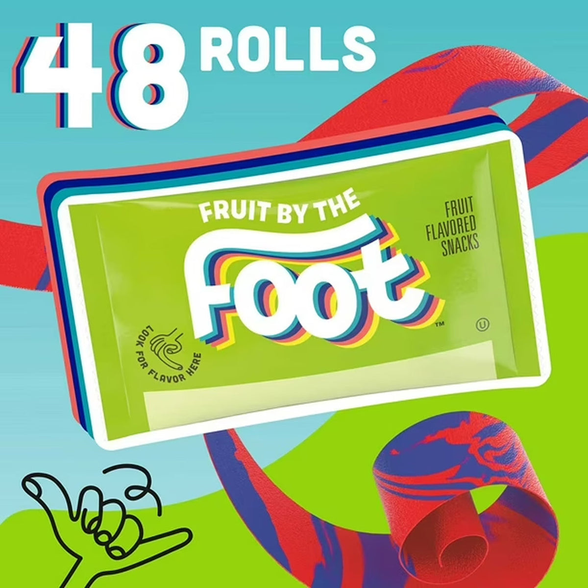 Fruit By The Foot Snacks, Berry Tie-Dye and Strawberry Variety Pack - 48 Ct