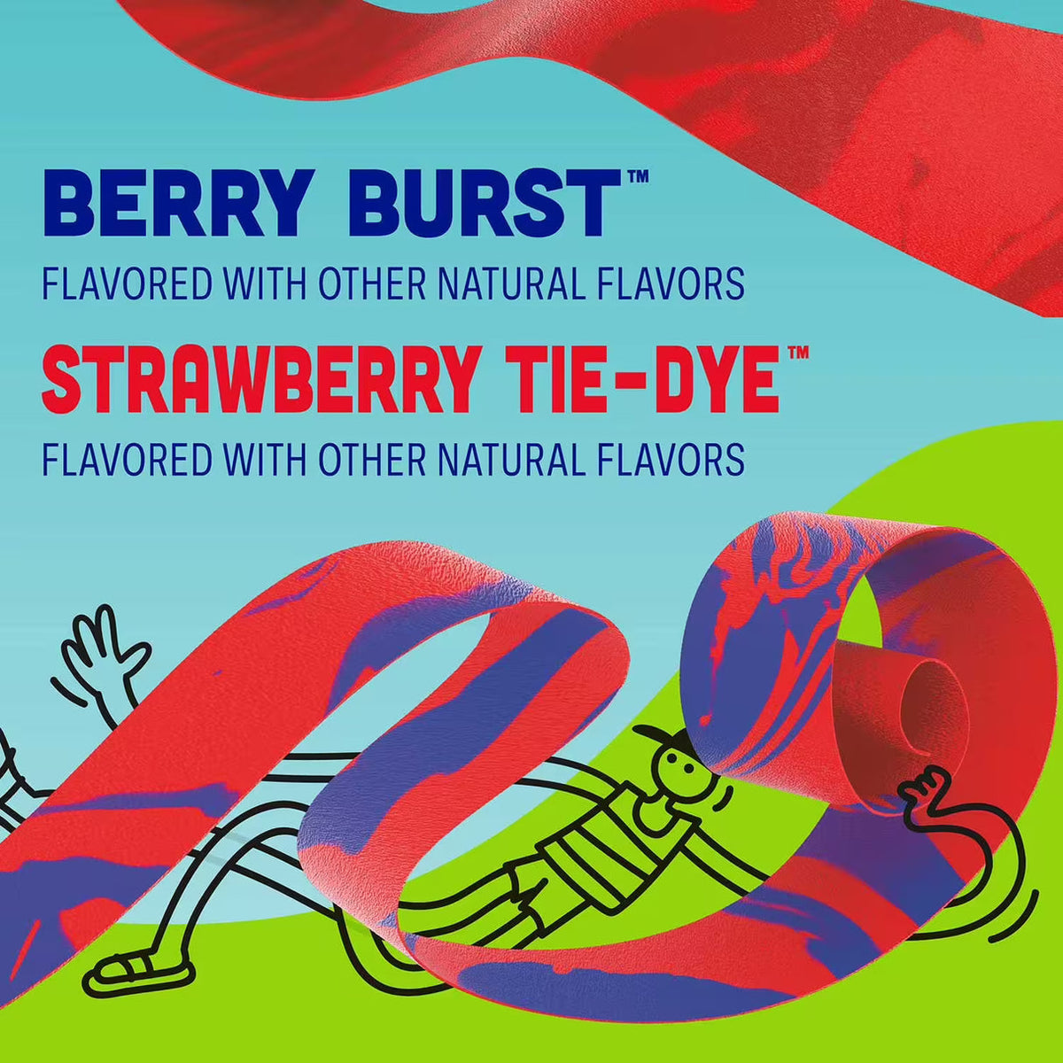 Fruit By The Foot Snacks, Berry Tie-Dye and Strawberry Variety Pack - 48 Ct