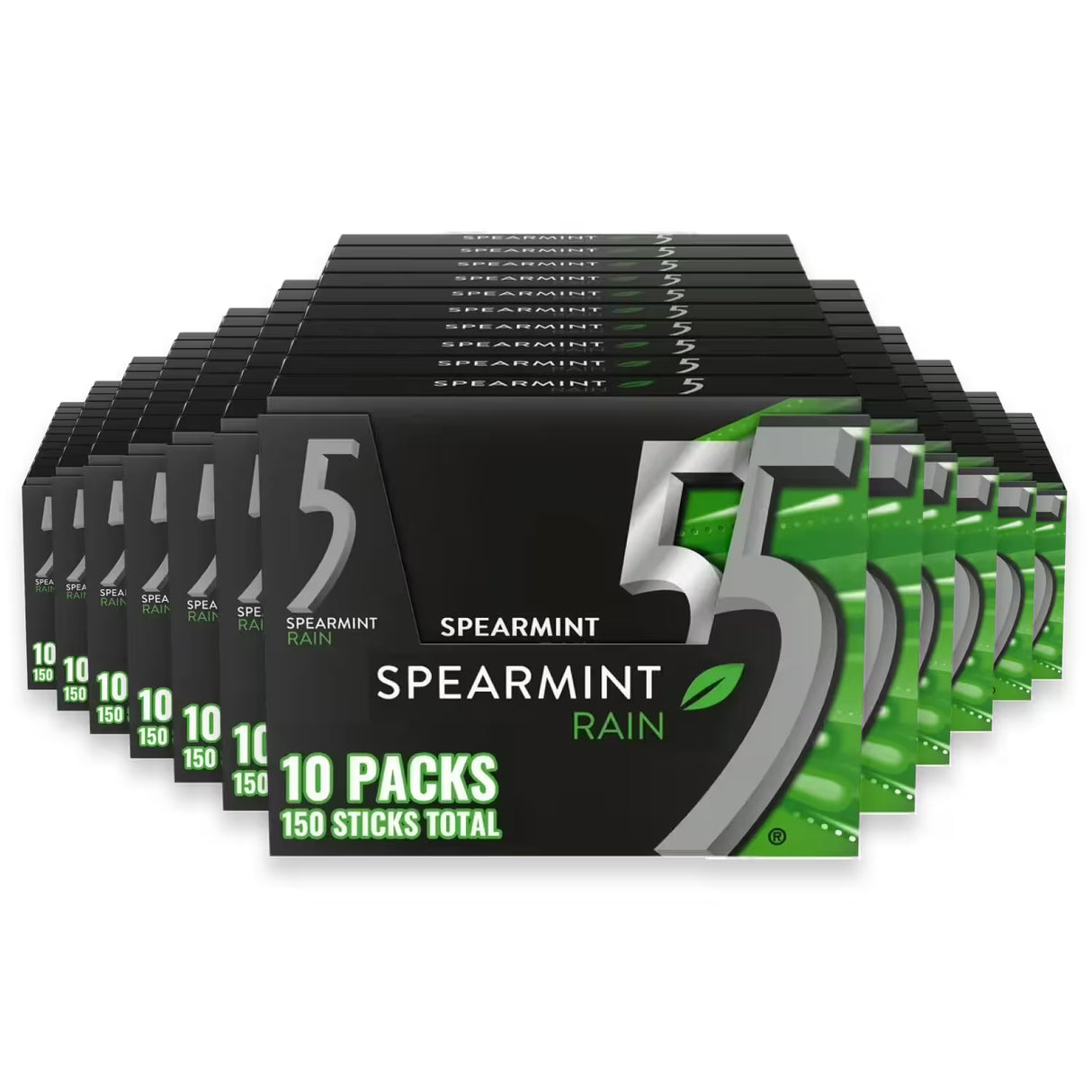 Wrigley's 5 Gum Spearmint Rain Chewing Gum – 15 Pieces – 120 Pack