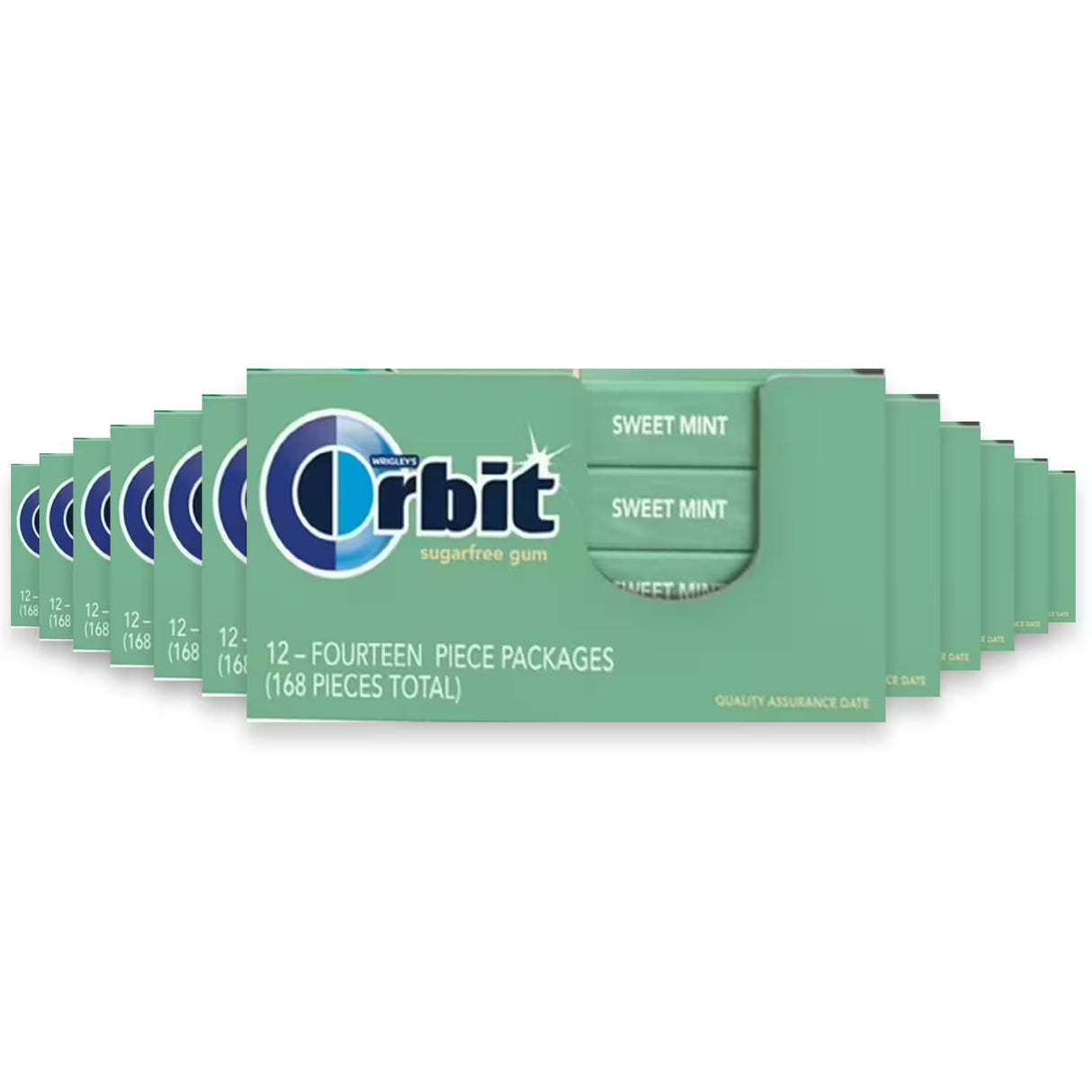 Wrigley's Orbit Sweet Mint Chewing Gum – 14 Pieces – 144 Pack