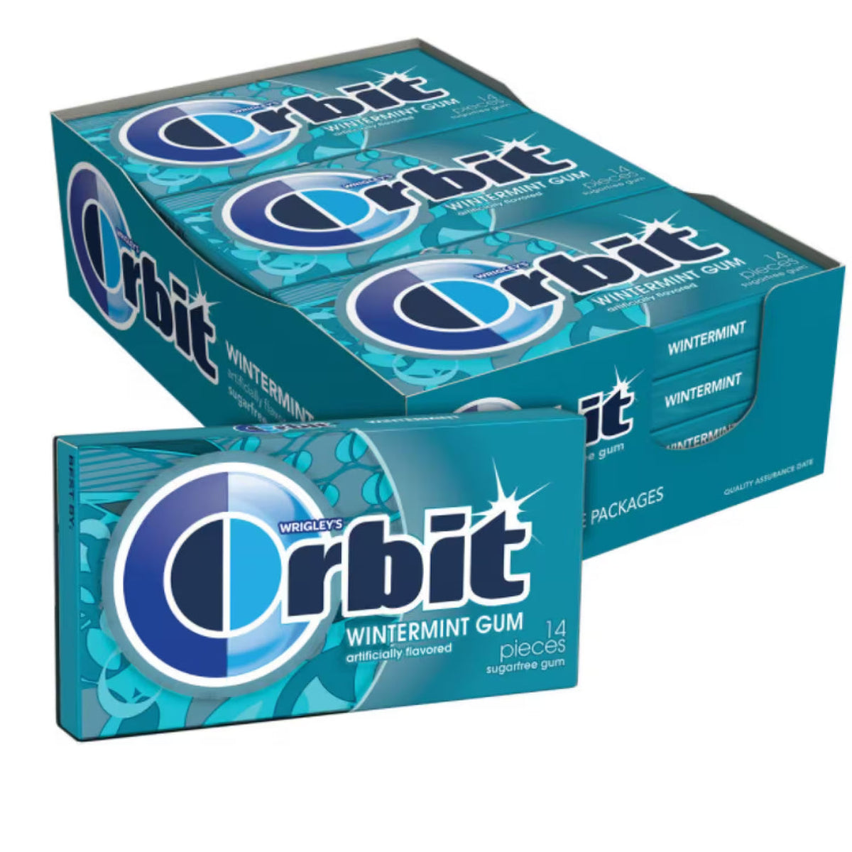 Wrigley's Orbit Wintermint Chewing Gum – 14 Pieces – 144 Pack