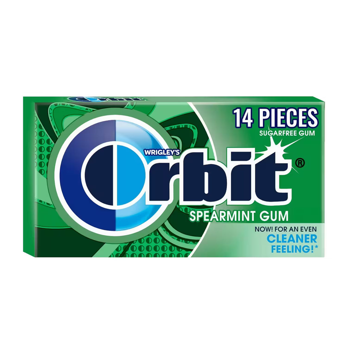 Wrigley's Orbit Spearmint Chewing Gum – 14 Pieces – 144 Pack