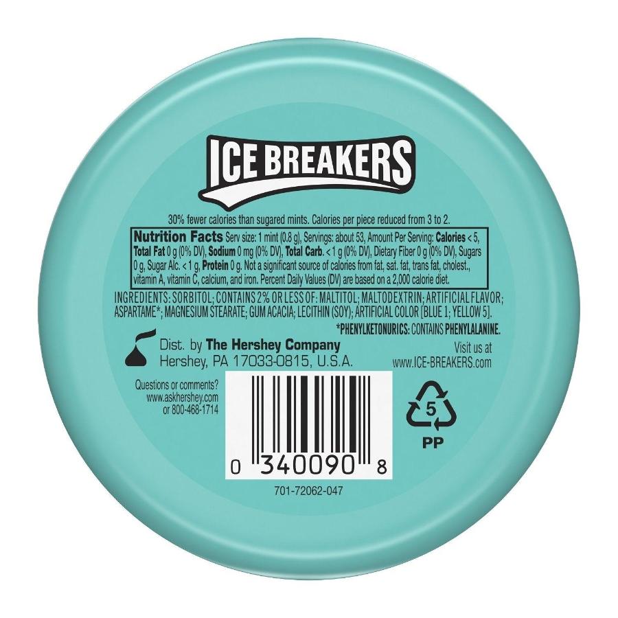Ice Breakers Sugar Free Mints, Wintergreen - 8 Pack