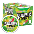 Ice Breakers Sours Sugar Free Mints, Watermelon, Green Apple, Tangerine - Pack of 8