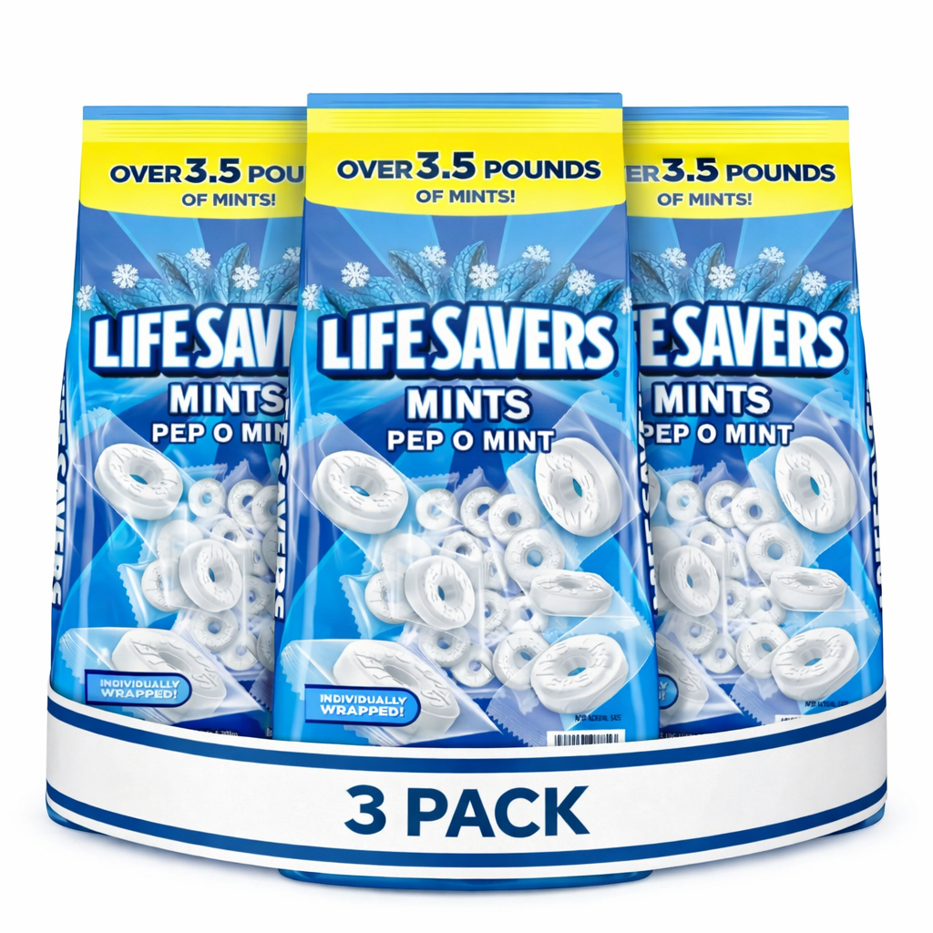 Life Savers Pep-O-Mint Breath Mints - Refreshing Mint Flavor - 53.95 Oz - 3 Pack