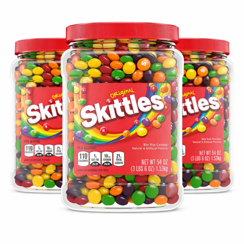 Skittles Original Fruity Candy Jar - 54 Oz - 3 Pack