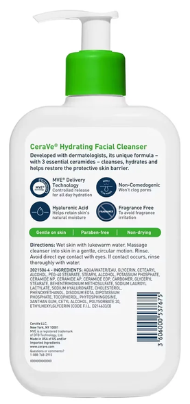 CeraVe Hydrating Facial Cleanser 16 Oz