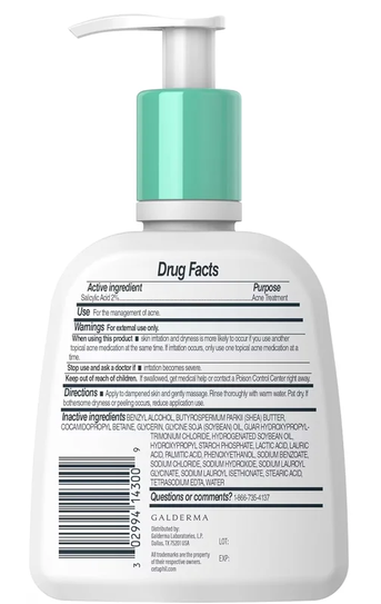 Cetaphil Gentle Clear Clarifying Acne Cream Cleanser - 8 Oz