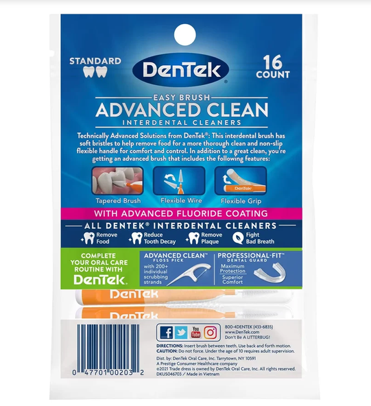 DenTek E-Z Brush Interdental Cleaners - 16 Ct
