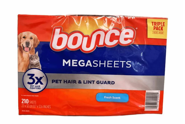 Bounce Pet Hair and Lint Guard Mega Dryer Sheets - Fresh Scent - 210 Ct