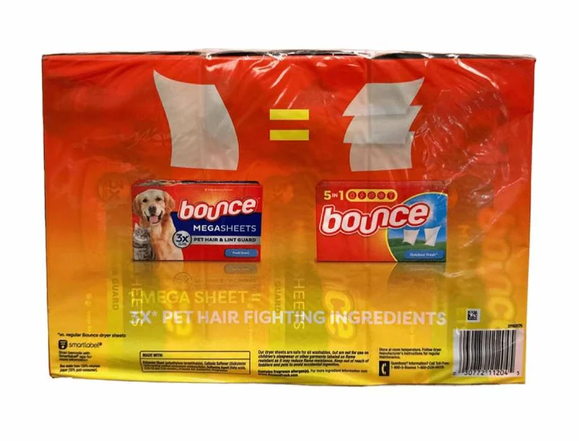 Bounce Pet Hair and Lint Guard Mega Dryer Sheets - Fresh Scent - 210 Ct