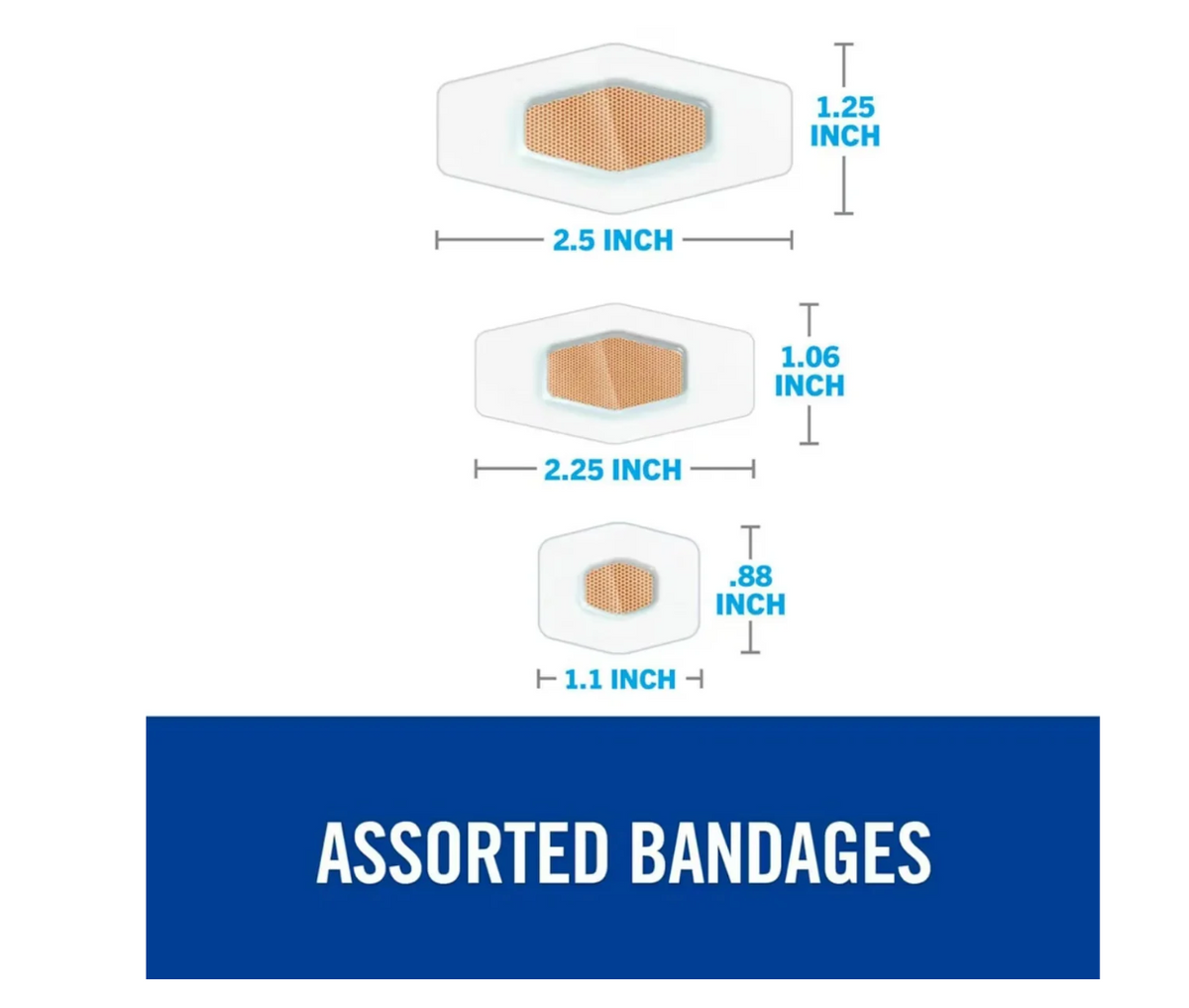 Nexcare Waterproof Clear Bandages, Assorted Sizes - 50 Ct
