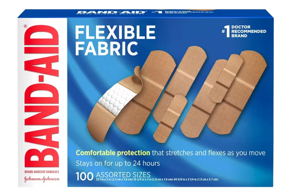 Band-Aid Flexible Fabric Assorted Adhesive Bandages - 100 Ct