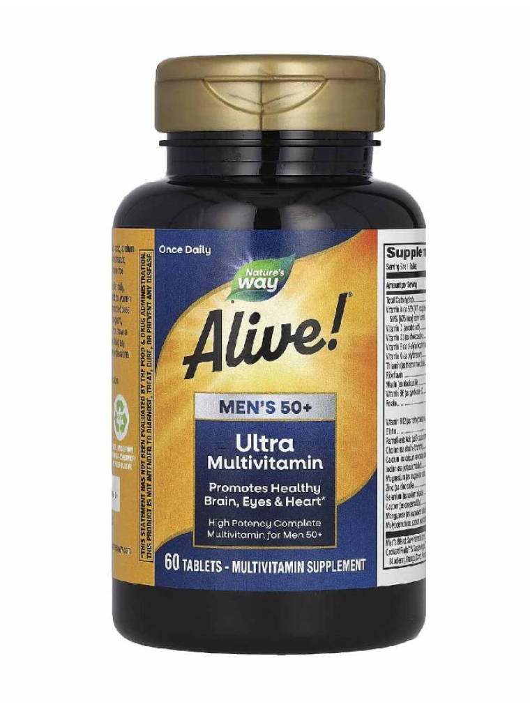 Nature’s Way Alive! Once Daily Men’s 50+ Ultra Multivitamin – 60 Tablets