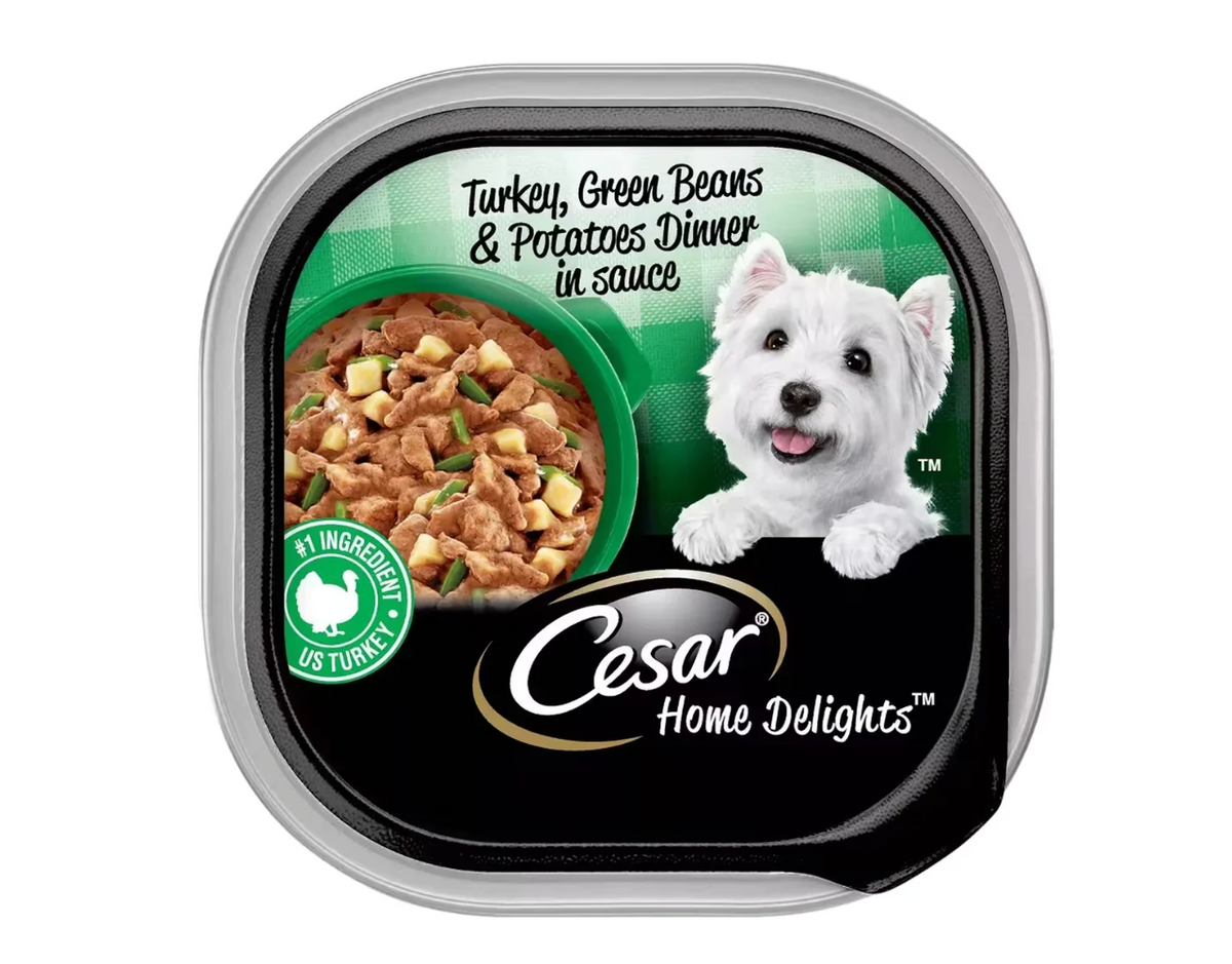 Cesar Home Delights Turkey, Green Beans & Potatoes Wet Dog Food – 3.5 oz