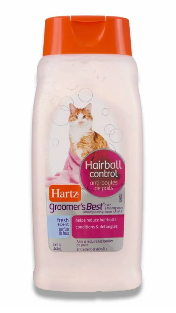 Hartz Groomer’s Best Hairball Control Cat Shampoo – Fresh Scent, 15 oz