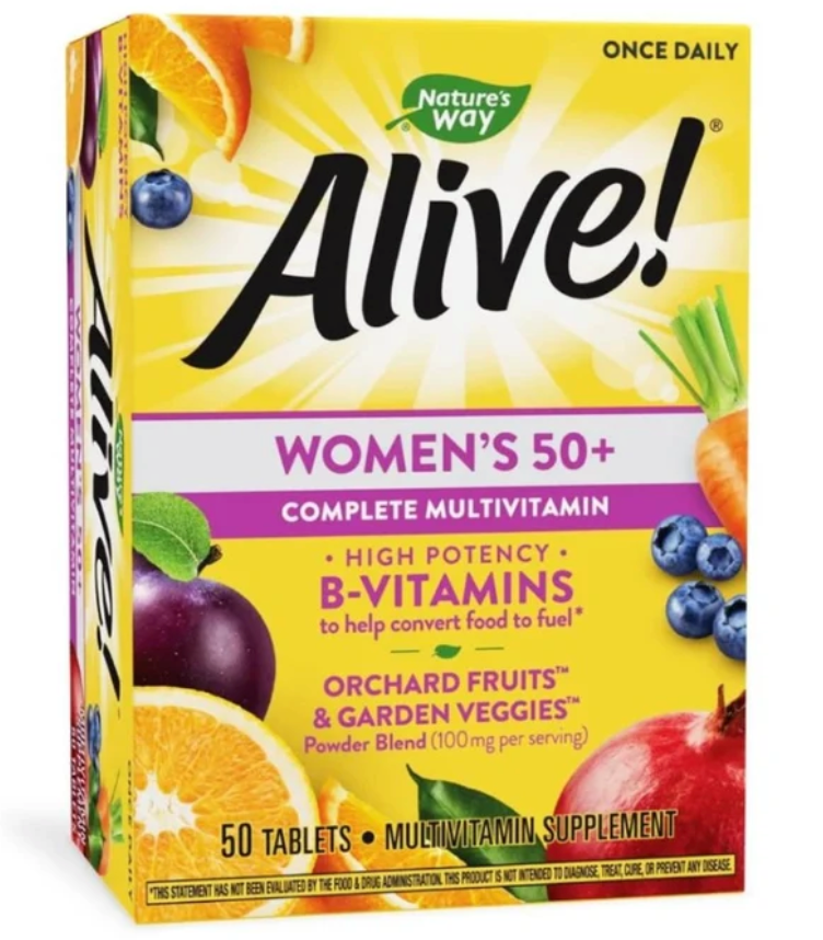 Nature’s Way Alive! Women’s 50+ Complete Multivitamin – 50 Tablets