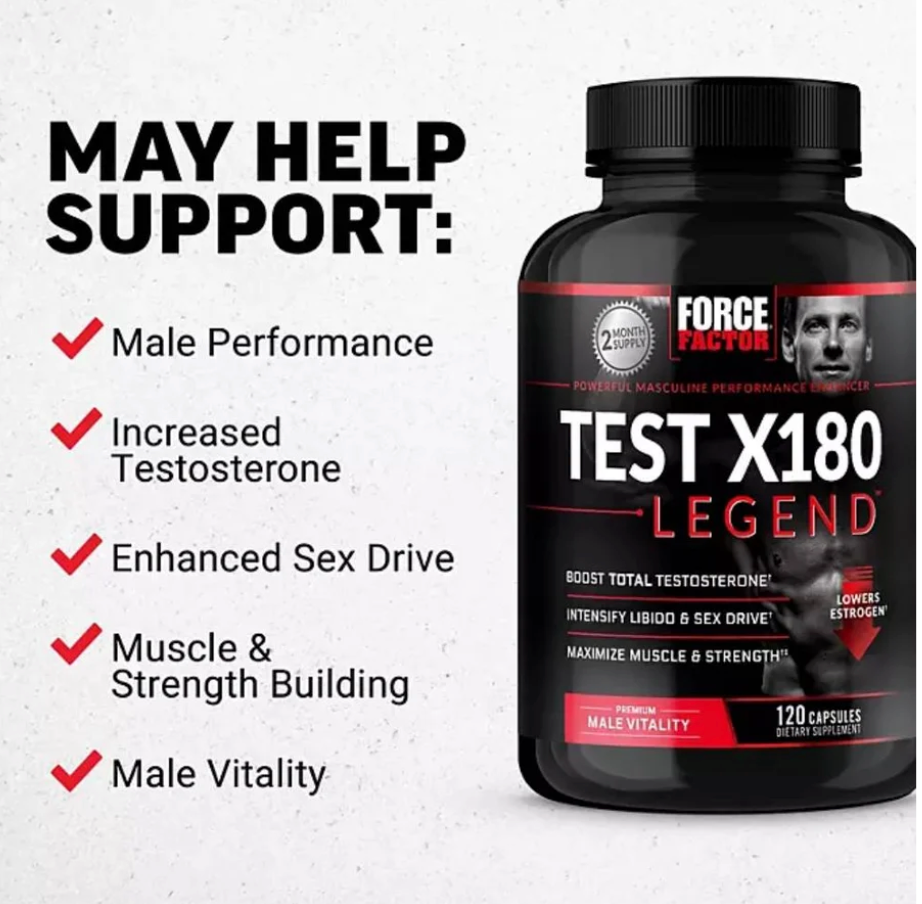 Force Factor - Test X180 Legend Male Vitality Supplement - 120 Capsules
