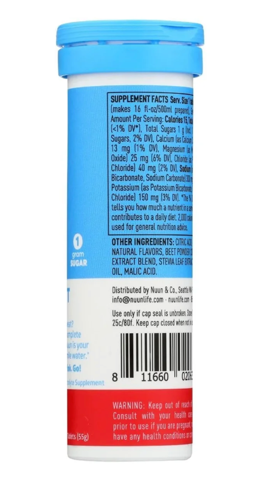 Nuun - Sport Hydration Fruit Punch Electrolyte Tablets - 10 Tablets