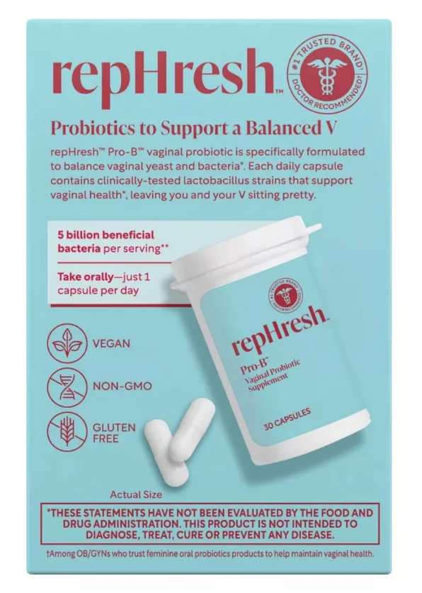 RepHresh - Pro-B Vaginal Probiotic Supplement - 30 Capsules
