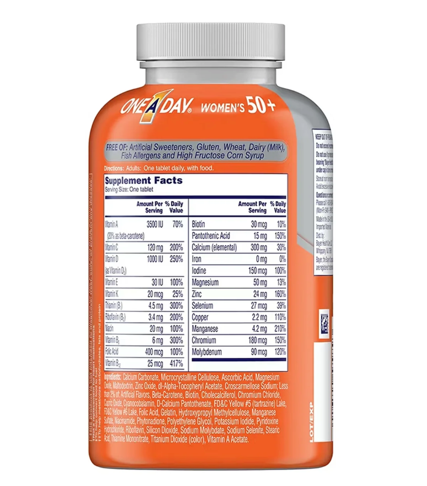 One A Day - Women’s 50+ Healthy Advantage Multivitamin & Multimineral Supplement - 300 Tablets