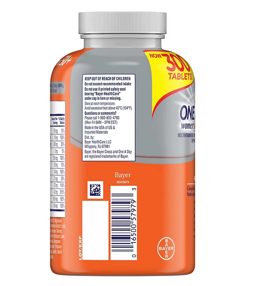 One A Day - Women’s 50+ Healthy Advantage Multivitamin & Multimineral Supplement - 300 Tablets