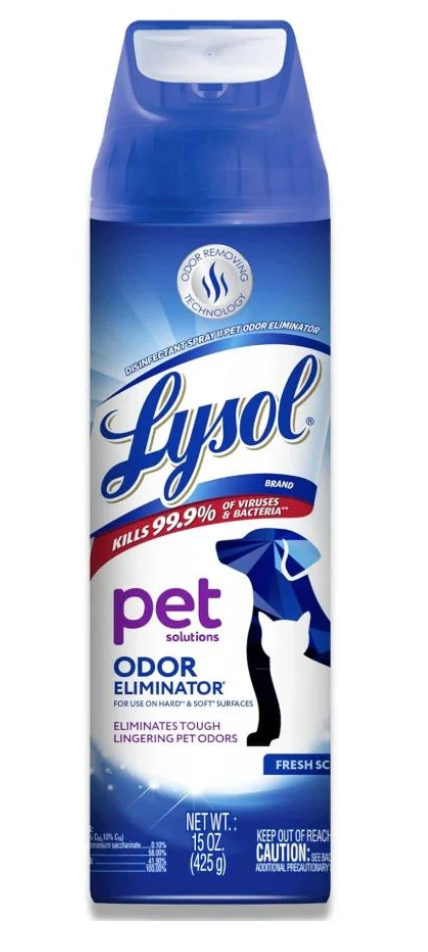 Lysol - Pet Solutions Odor Eliminator Sanitizing & Disinfecting Spray - Fresh Scent - 15 oz