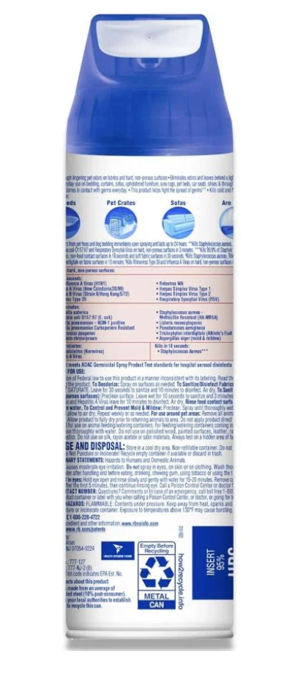 Lysol - Pet Solutions Odor Eliminator Sanitizing & Disinfecting Spray - Fresh Scent - 15 oz