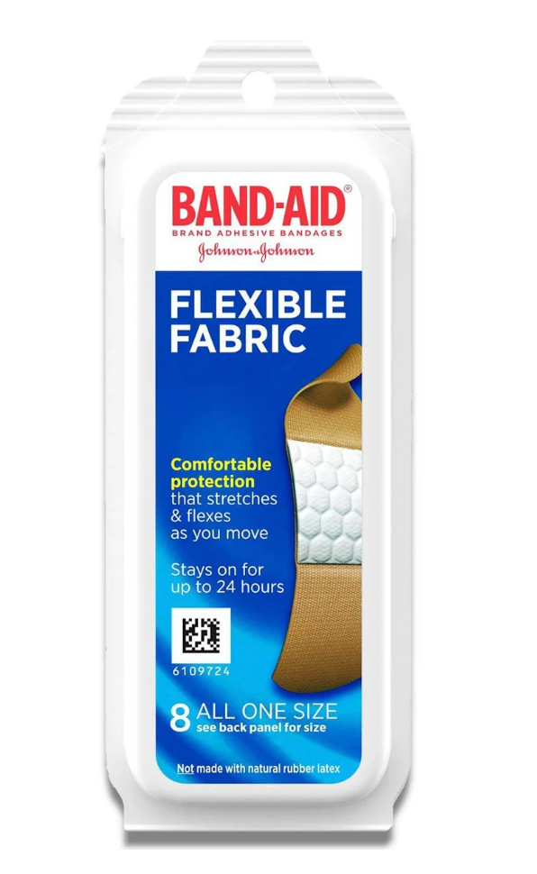 Band-Aid - Flexible Fabric Adhesive Bandages - All One Size - 8 Count