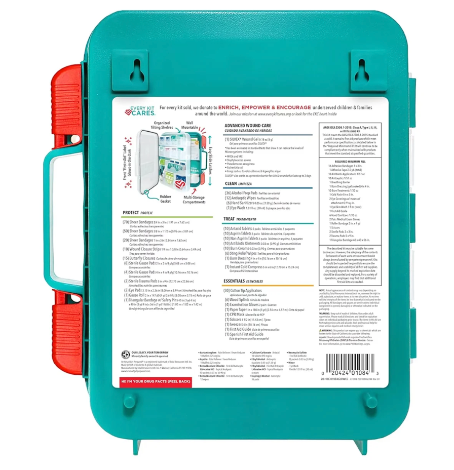 Be Smart Get Prepared - OSHA/ANSI First Aid Kit - 351 Pieces