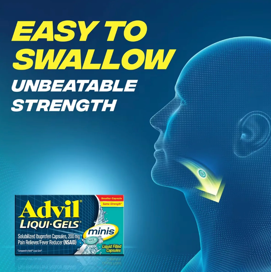 Advil - Liqui-Gels Minis Pain Reliever & Fever Reducer - 20 Capsules