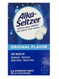 Alka-Seltzer - Original Flavor Buffered Aspirin Pain Reliever & Fever Reducer - 12 Tablets