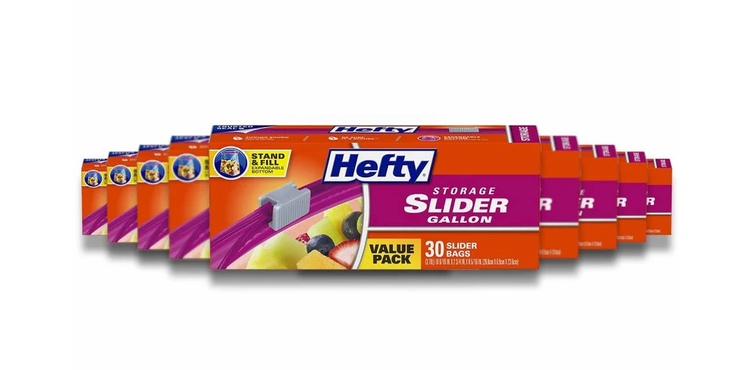 Hefty - 1 Gallon Slider Storage Bads - 30 Ct