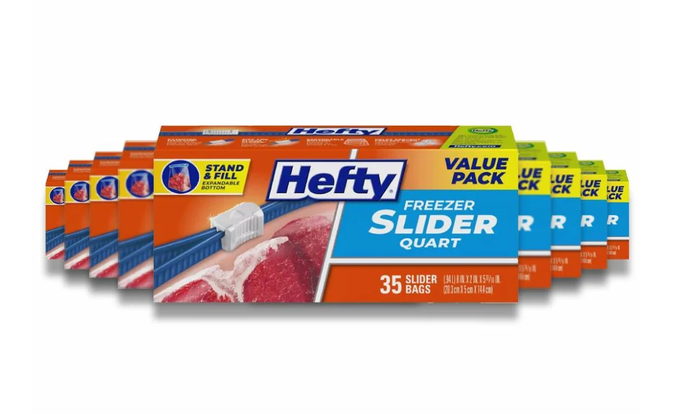 Hefty - Quart Freezer Storage Slider Bags - 35 Ct