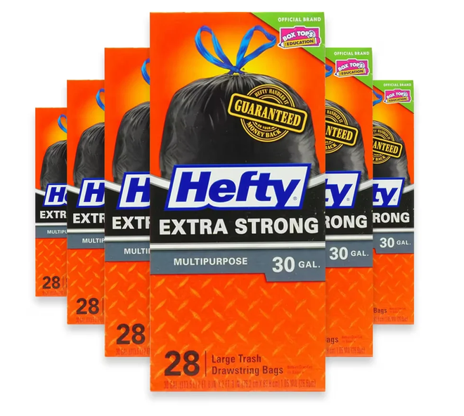 Hefty Cinch Sak Large Trash Bags 30 Gallon - 28 Ct
