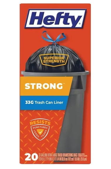 Hefty Cinch Sak Large Trash Bags 33 Gallon - 20 Ct