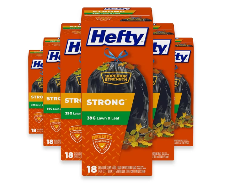 Hefty Cinch Sak Lawn and Leaf Trash Bags 39 Gallon - 18 Count