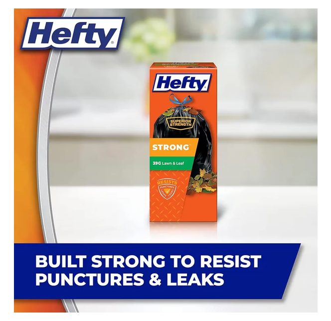 Hefty Cinch Sak Lawn and Leaf Trash Bags 39 Gallon - 18 Count