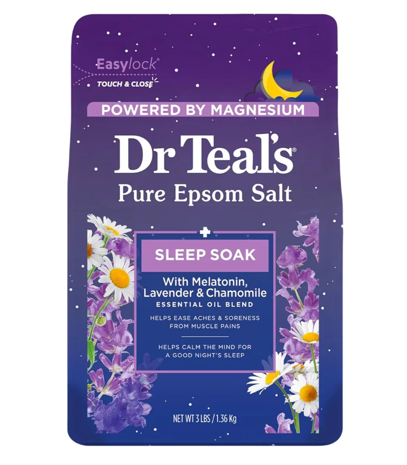 Dr Teal’s - Pure Epsom Salt Sleep Soak with Melatonin, Lavender & Chamomile - 48 oz