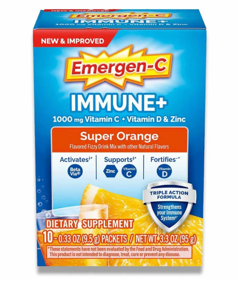 Emergen-C - Immune+ Super Orange Vitamin C Drink Mix - 10 Packets