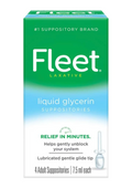 Fleet - Liquid Glycerin Laxative Suppositories - 4 Count