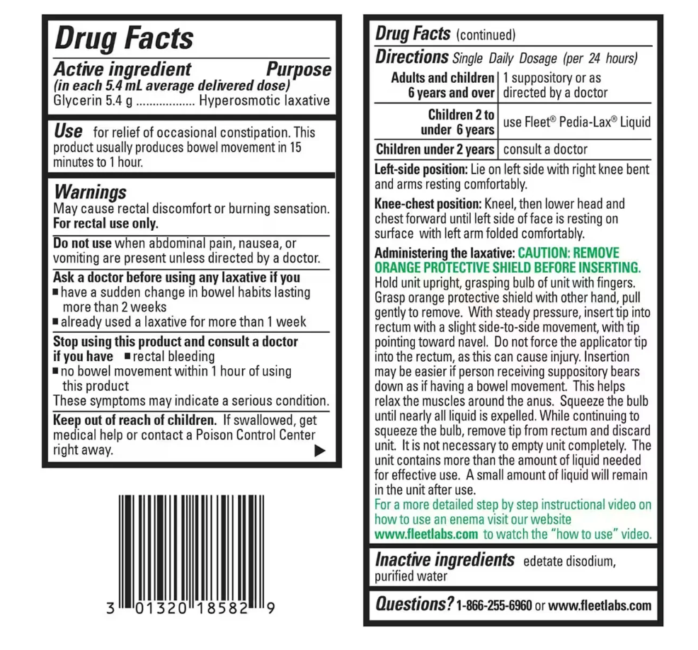 Fleet - Liquid Glycerin Laxative Suppositories - 4 Count