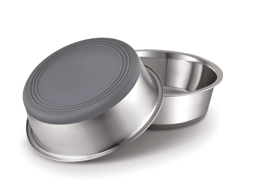 PEGGY11 - Stainless Steel Nonslip Dog Bowls - 3.8 Cup - 2 Pack