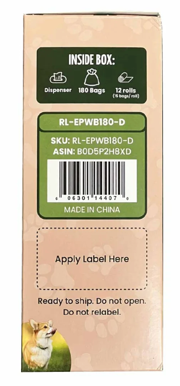 Reli - Eco-Friendly Dog Poop Bags with Dispenser - 180 Count