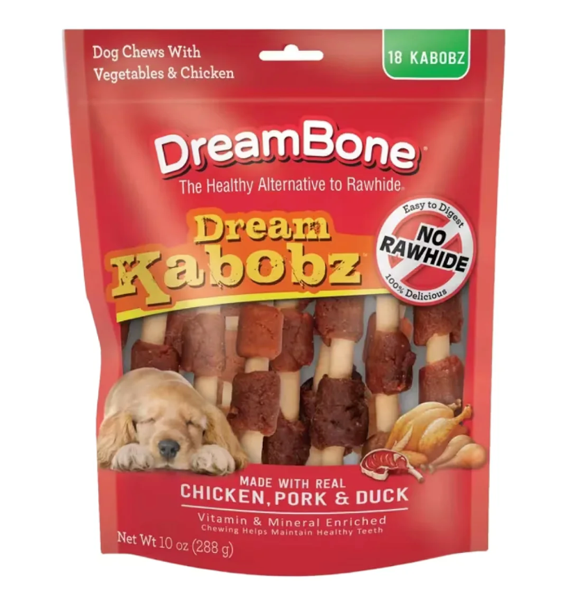 DreamBone - Kabobz Dog Chews with Chicken, Pork & Duck - 18 Count