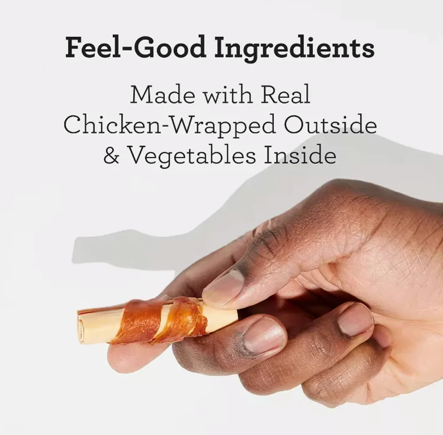 DreamBone - Mini Sticks Wrapped with Real Chicken Dog Chews - 15 Count - 6.6 oz