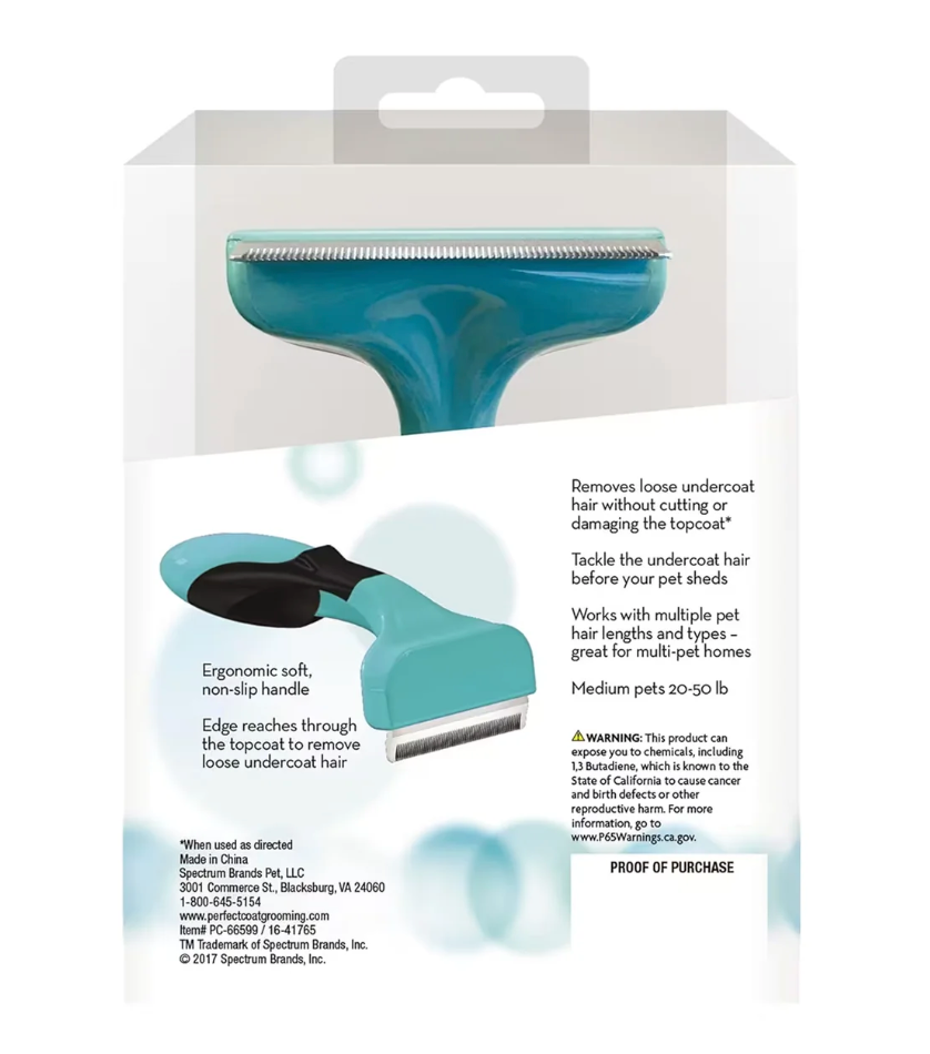 Perfect Coat - Professional Deshedding Tool for Medium Pets - All Coat Lengths