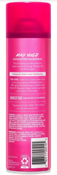 Suave Maximum Hold Aerosol Hairspray - 11 oz