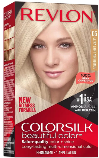 Revlon ColorSilk Permanent Hair Color #05 Ultra Light Ash Blonde